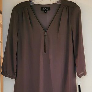 BCX Olive Green Dress Size M Zip Lined